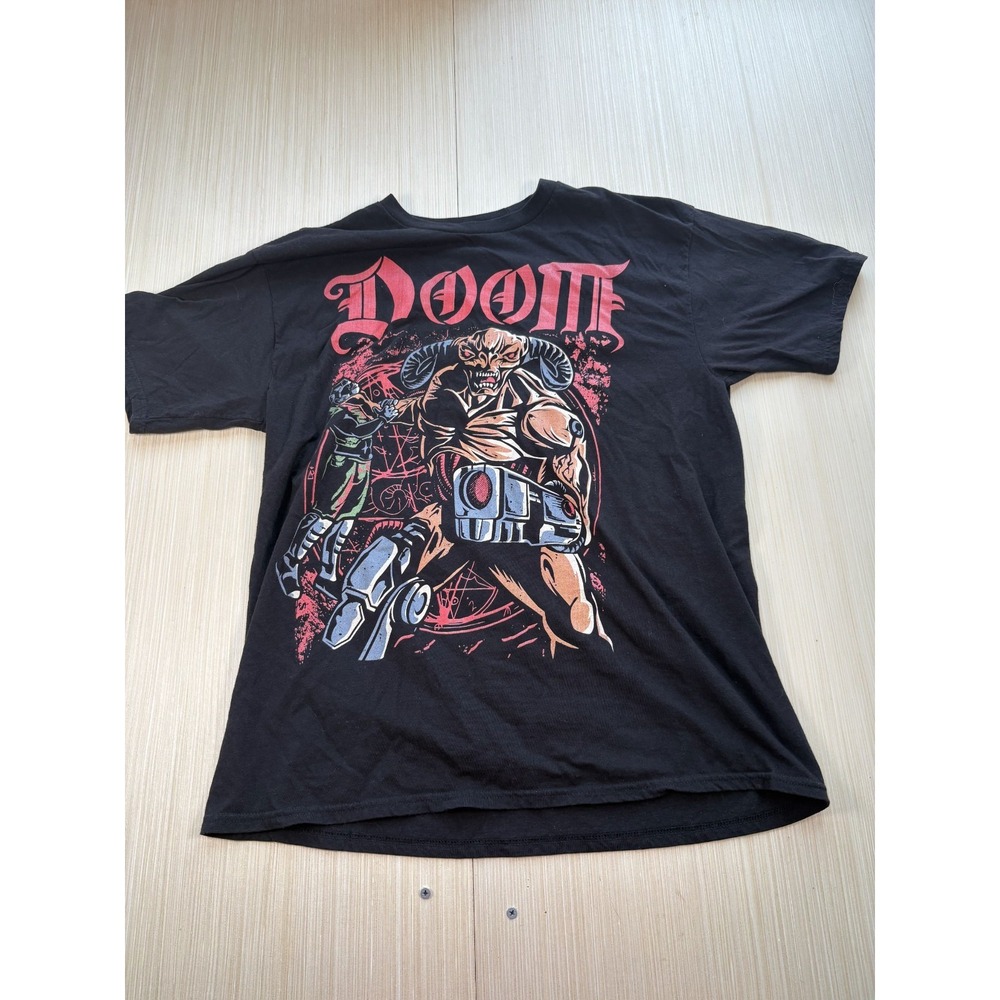 Delta Ringspun Demon Death T-Shirt Adult Large Black Graphic‎ Print Pullover